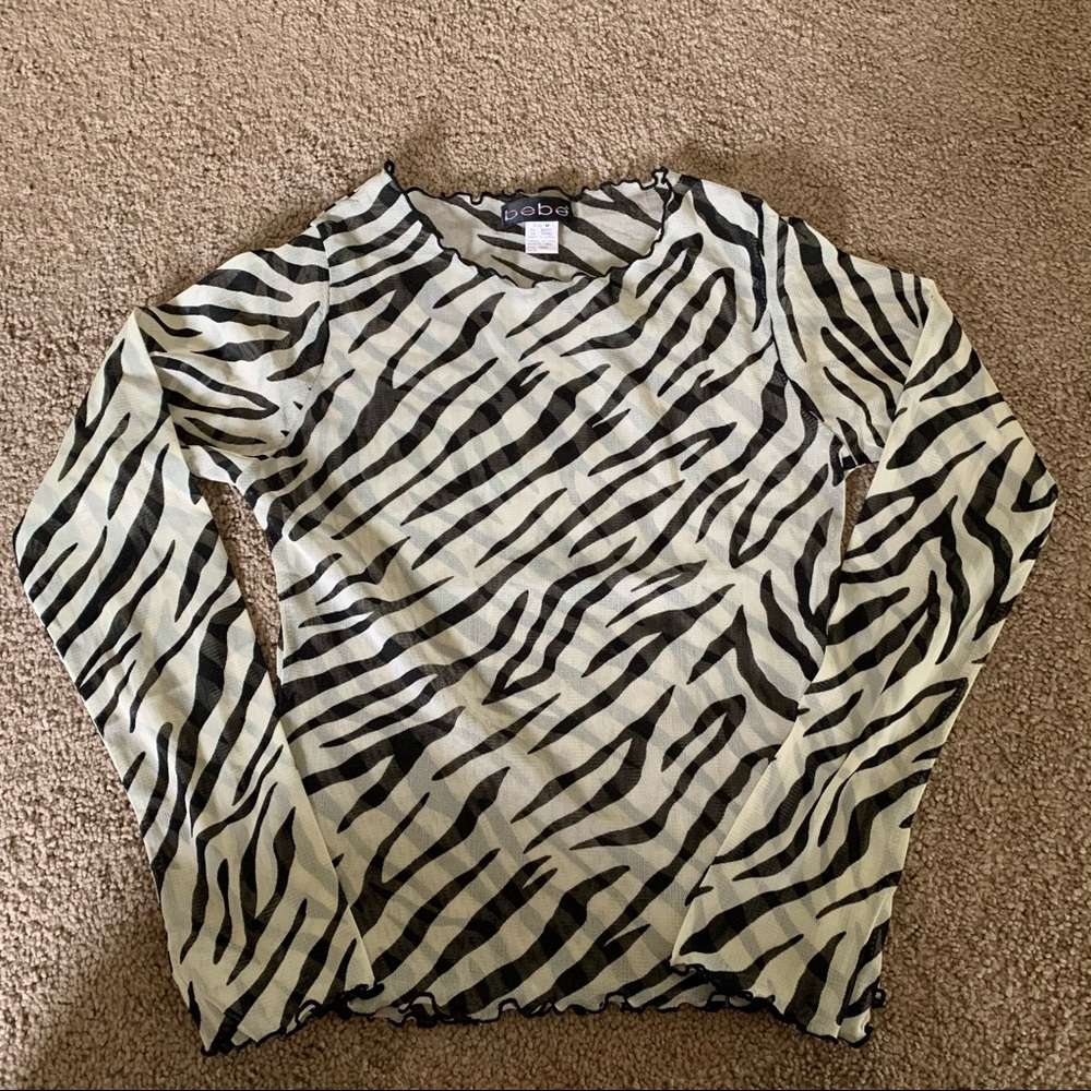 BEBE MESH LONG SLEEVE